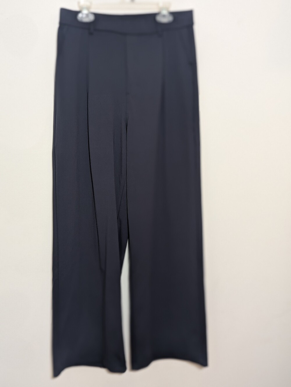 Halara Flex High Waisted Pleated Straight Leg Work Pants Navy Size M Regular NWO